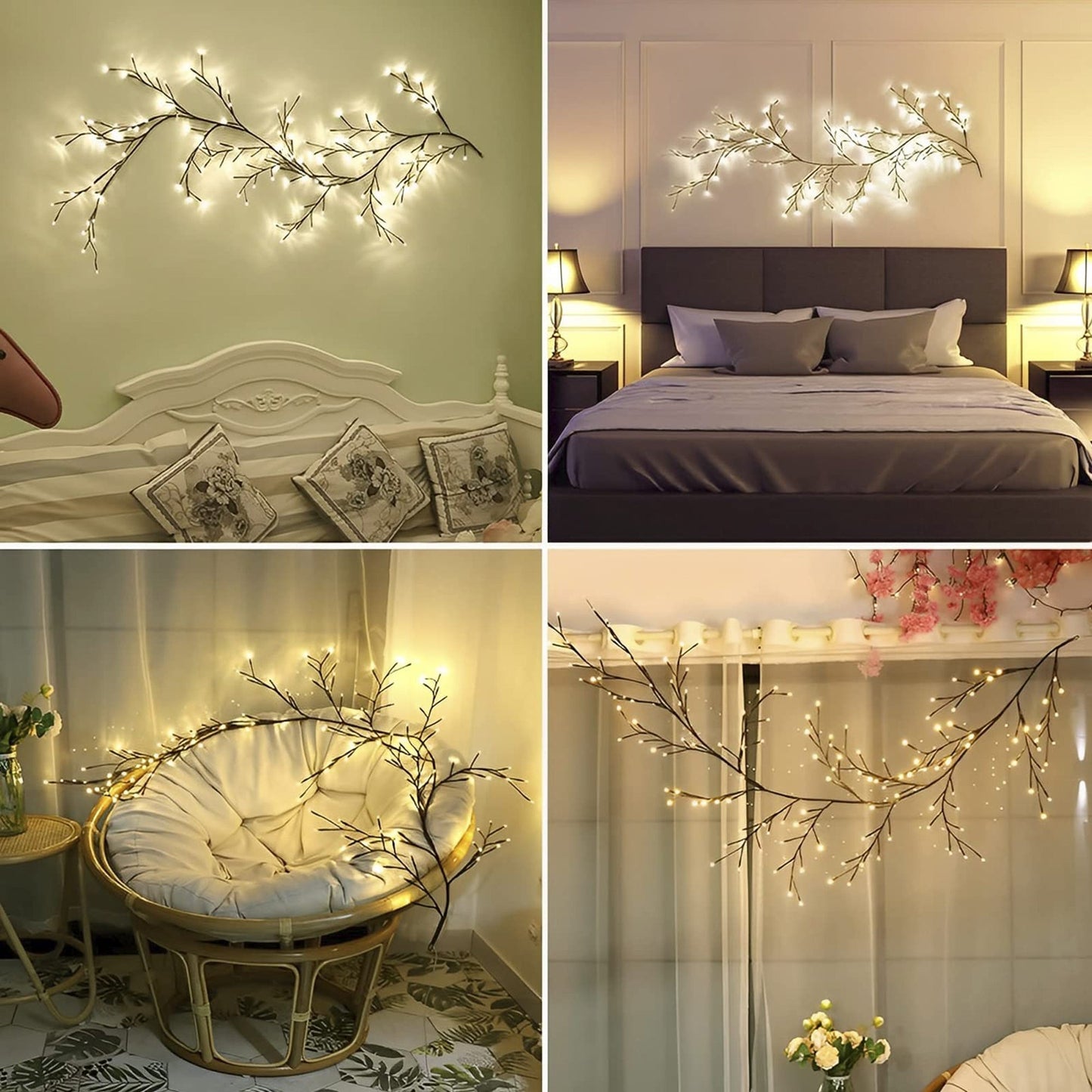 7.55 ft LED Flexible Branch Wall Lights for Indoor Decor