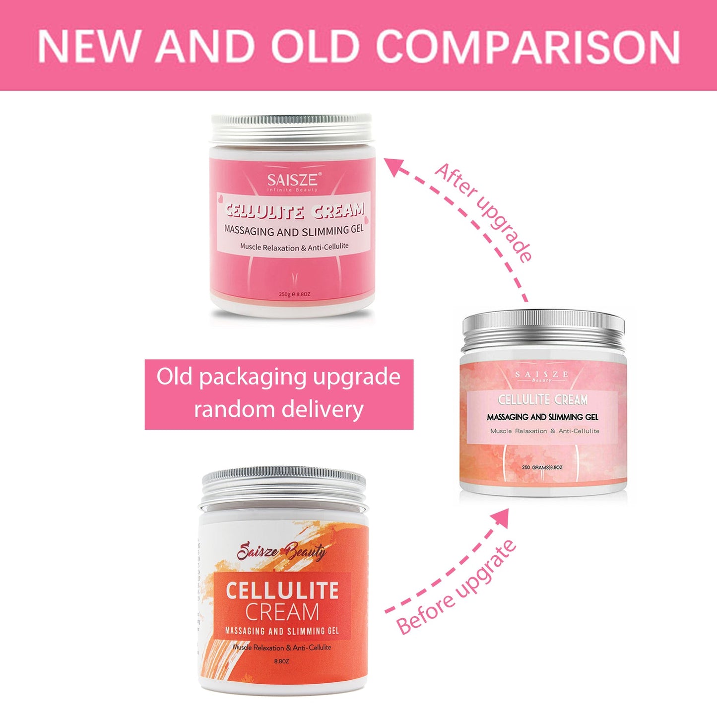 Crema adelgazante corporal anticelulítica de 8.8 oz con masajeador