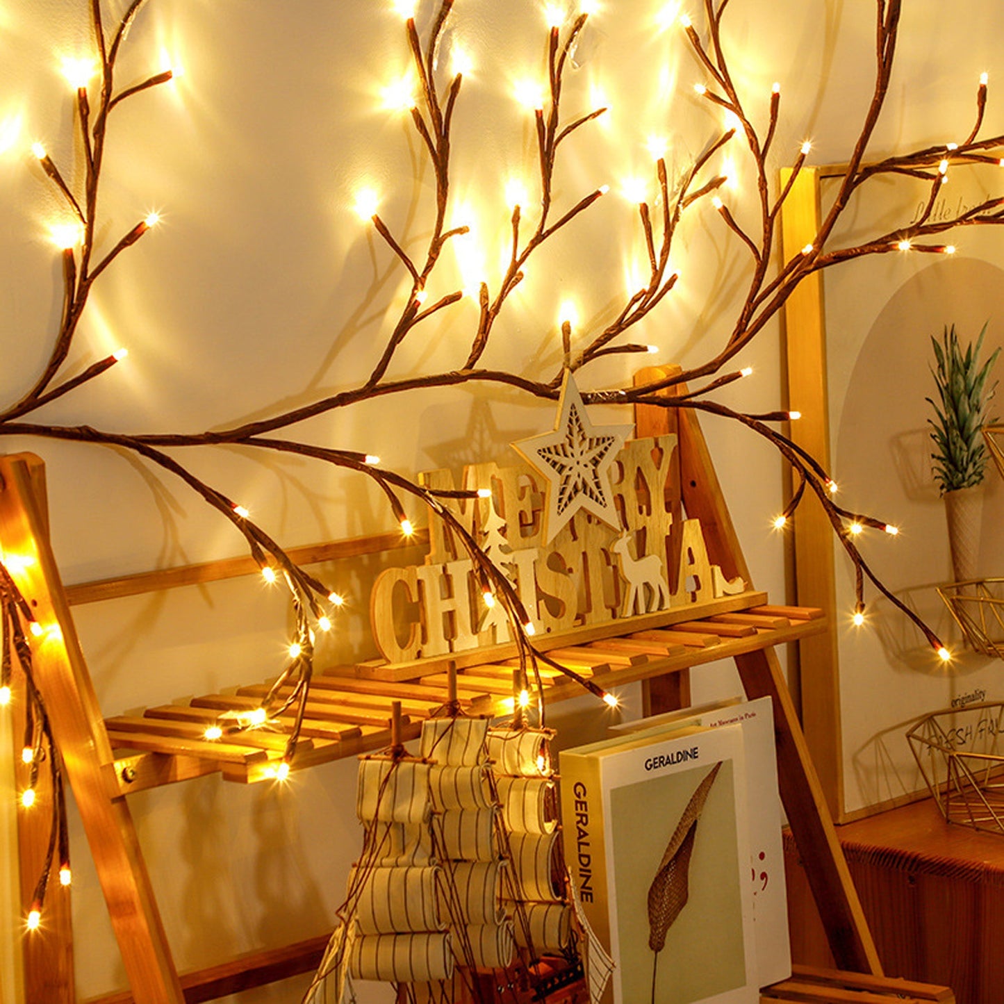 7.55 ft LED Flexible Branch Wall Lights for Indoor Decor