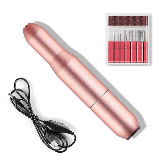 Portable USB Nail Drill Set by Pink Iolaus