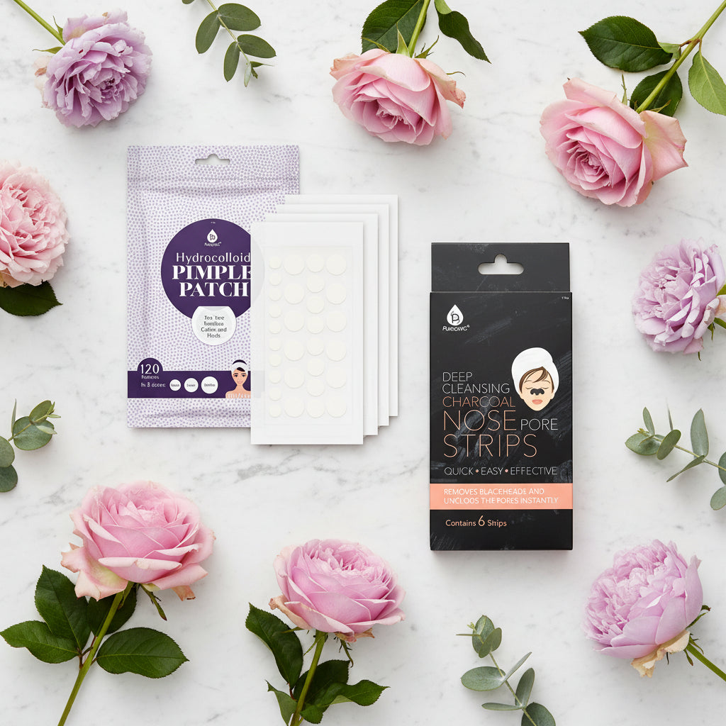 Pursonic Deep Cleansing Charcoal Nose Pore Strip & Hydrocolloid Set