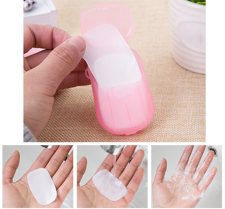 20pcs Random Disinfecting Soap Paper for On-the-Go Cleanliness