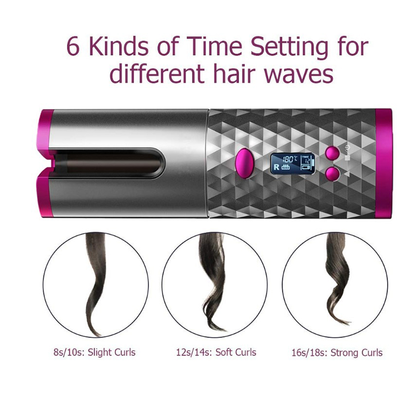 Revolutionary LCD Cordless Hair Curler by Lilac Milo