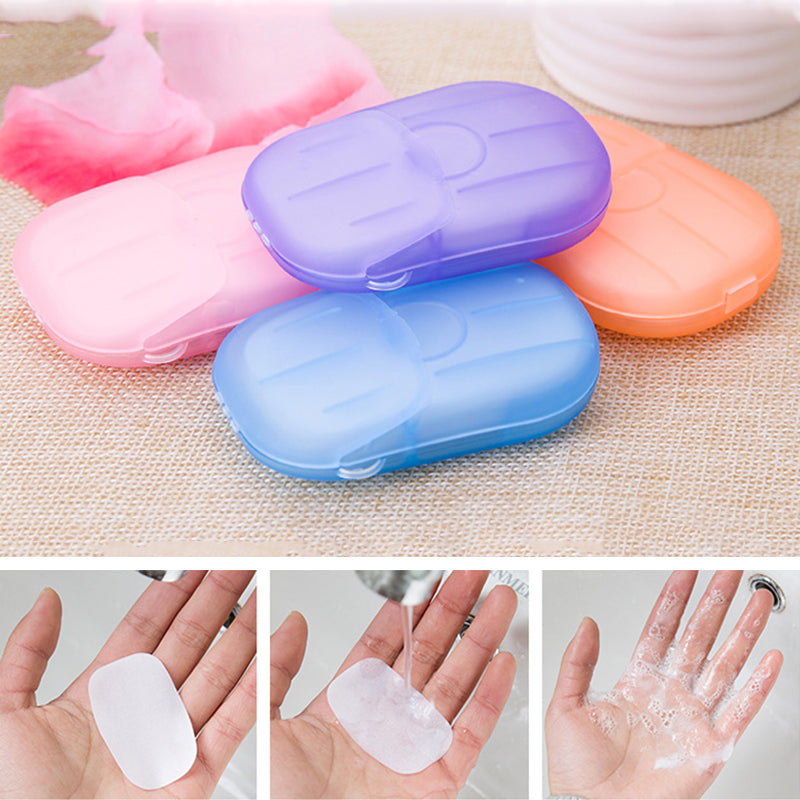 20pcs Random Disinfecting Soap Paper for On-the-Go Cleanliness